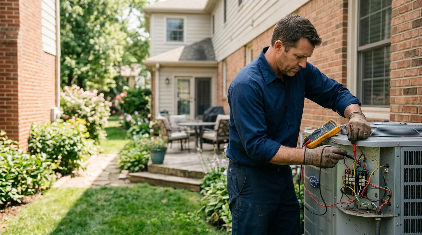HVAC technician working near West Farmington, OH
